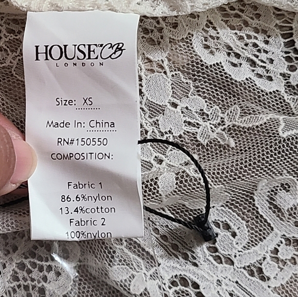House of CB London Sheer Lace Blouse NWOT - Picture 10 of 10